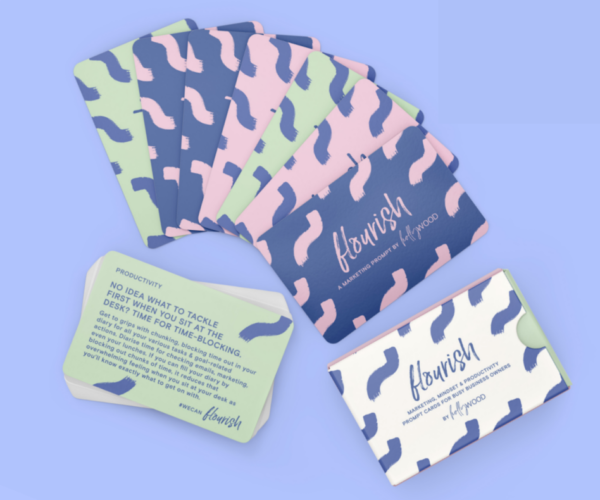 Flourish prompt card deck for business by Holly Wood